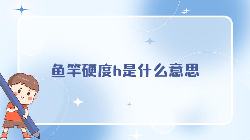 鱼竿硬度h是什么意思